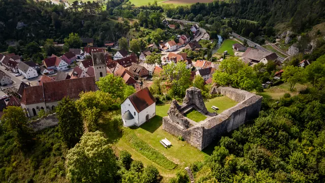 Luftbild Burgruine Veringenstadt